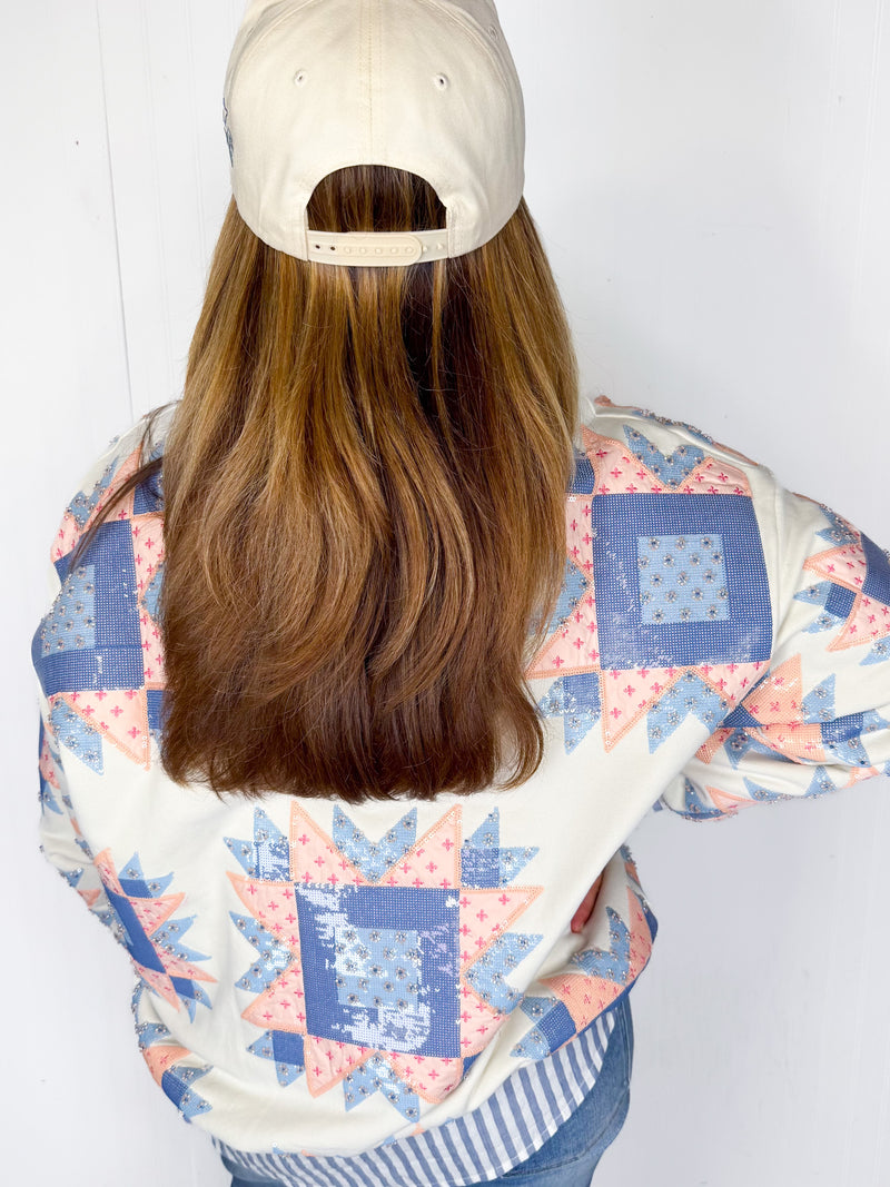 Queen of Sparkles- Patchwork Sweatshirt