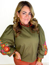 November Glow Embroidered Top