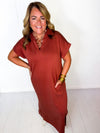 Autumn Glow Midi Dress