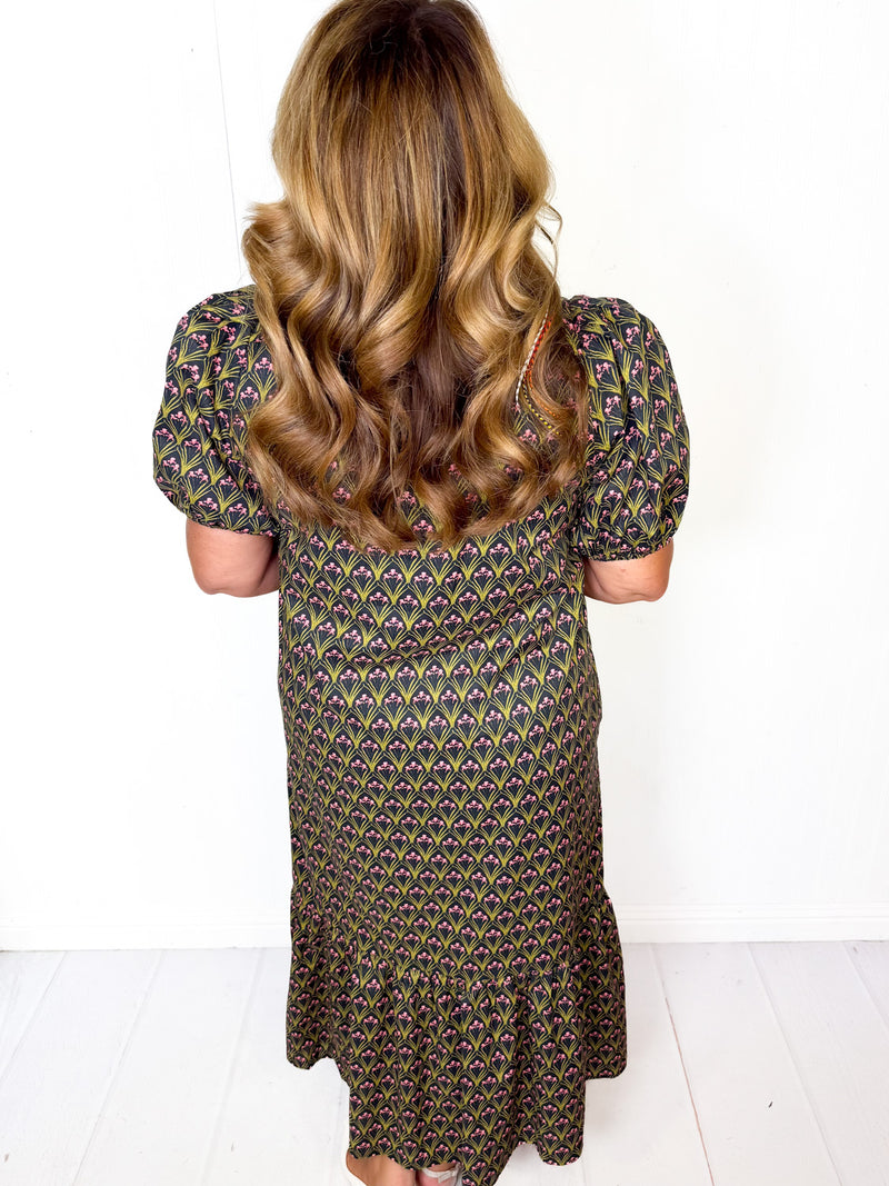Moonlight Petals Maxi Dress