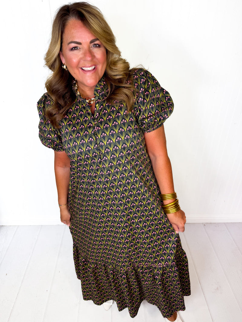 Moonlight Petals Maxi Dress