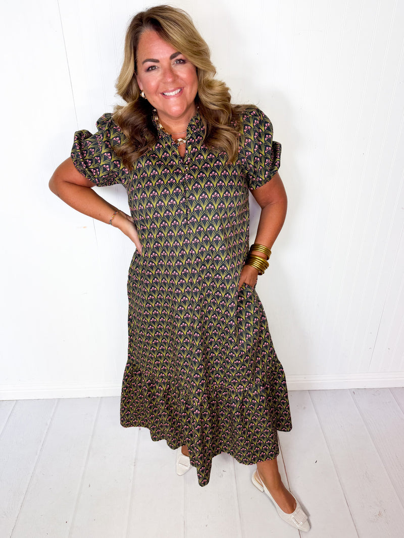 Moonlight Petals Maxi Dress