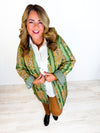 Talking Tigers Quilted Jacket- Long Green