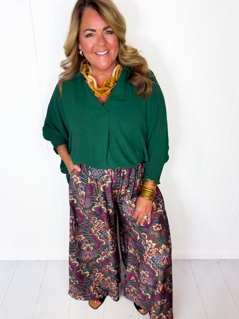 Boho In Bloom Wide Leg Pants