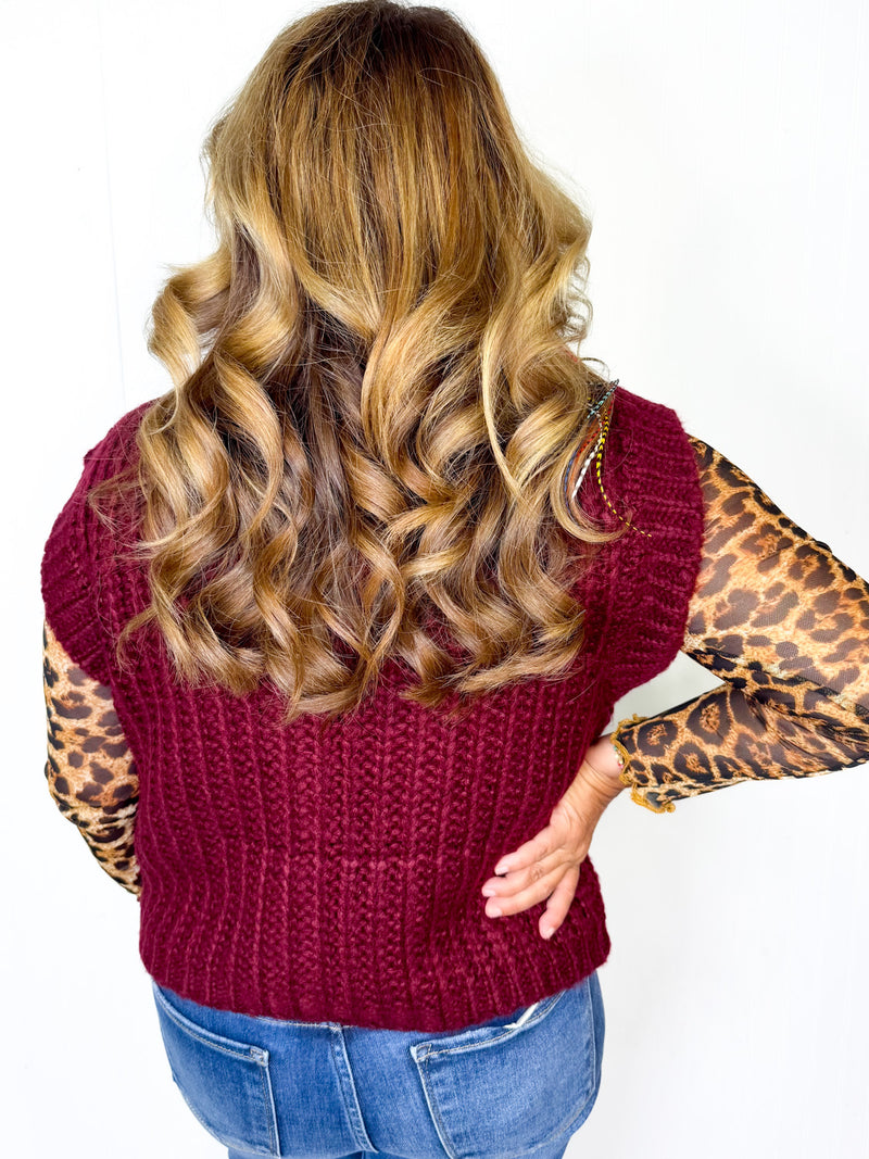 Maroon Magic Sweater Vest