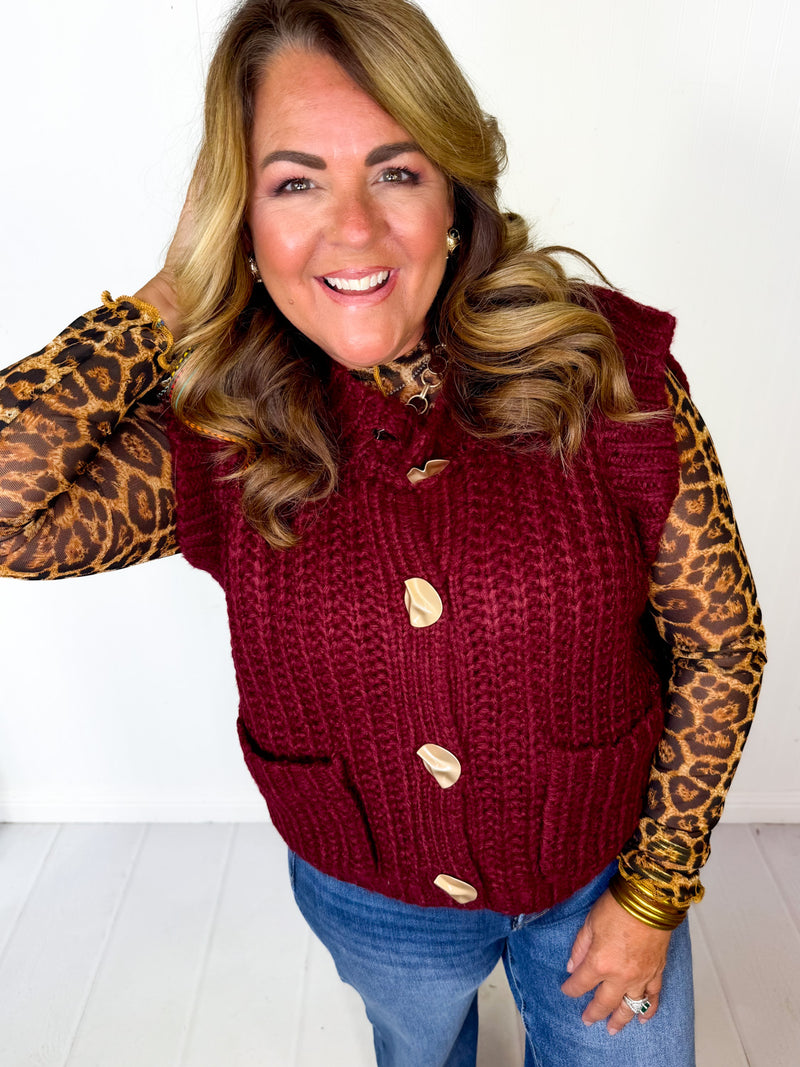 Maroon Magic Sweater Vest