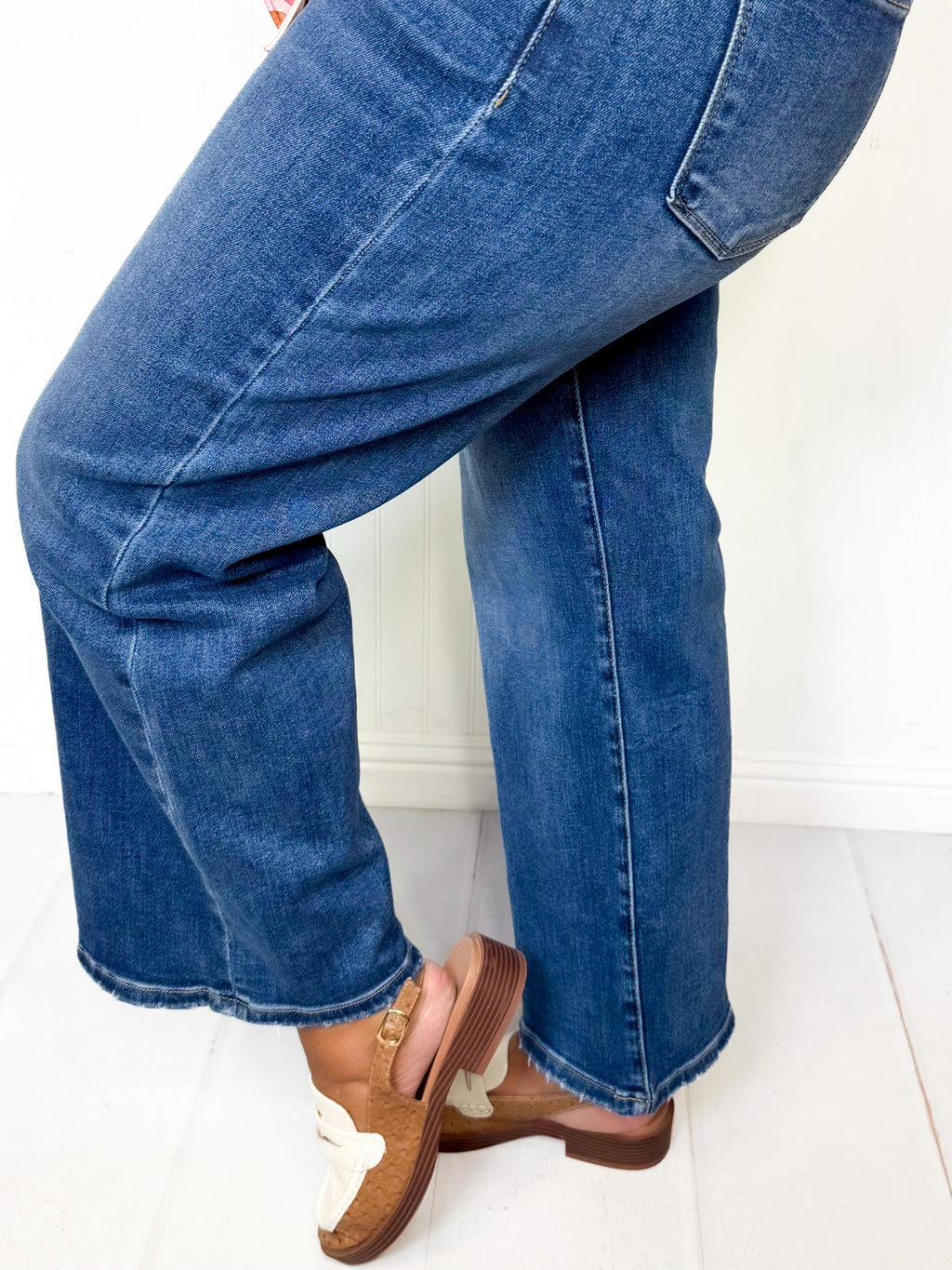 Risen- Stella High Rise Crop Wide Jeans