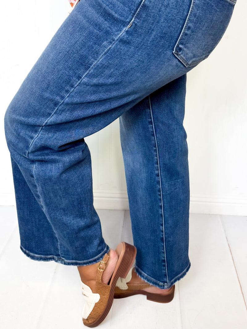 Risen- Stella High Rise Crop Wide Jeans