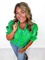 Garden Groove Button Down Top