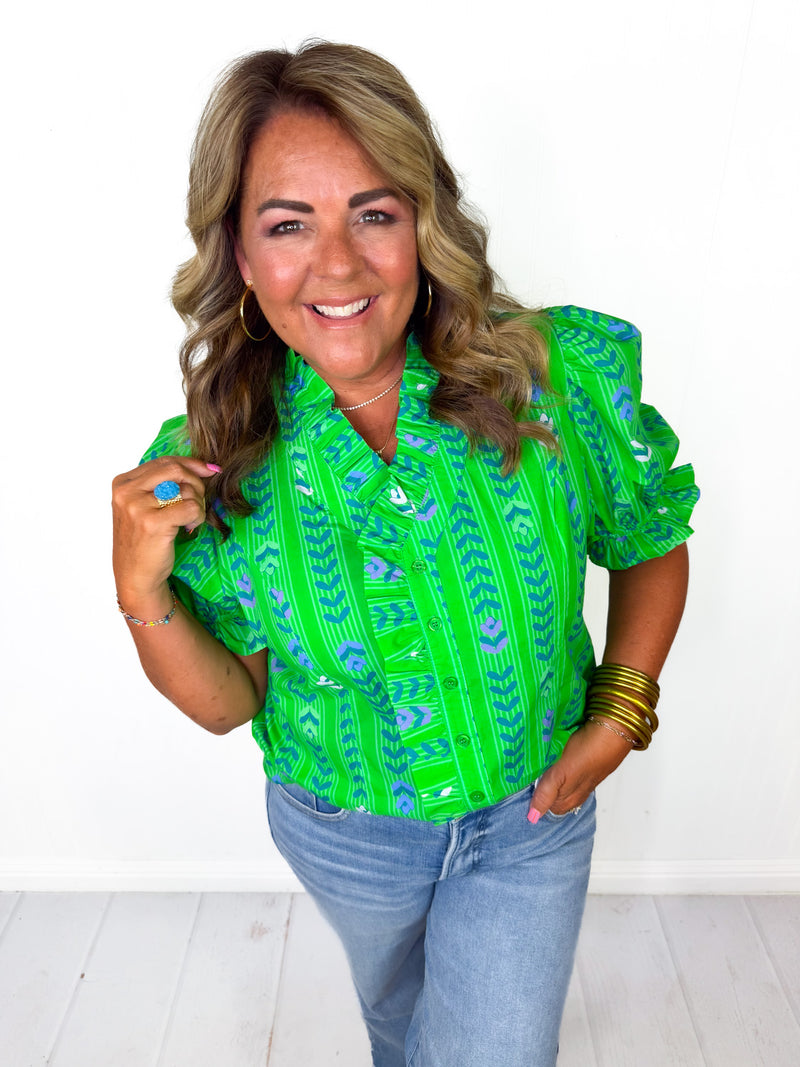 Garden Groove Button Down Top