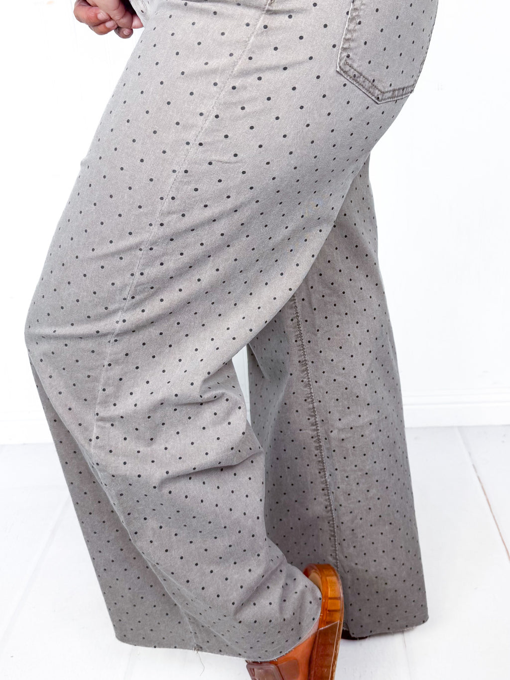 Polka Dot Pretty Wide Leg Jeans