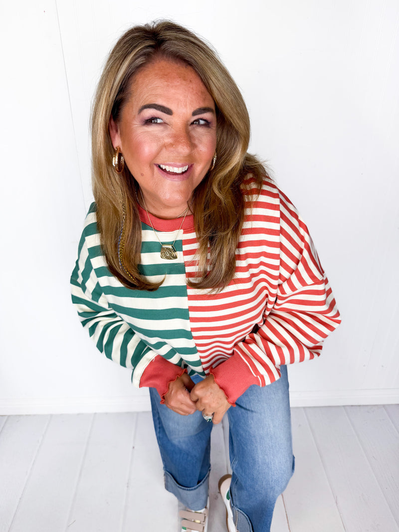 Falling For Stripes Pullover