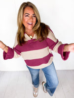 Snuggle Up Striped Sweater