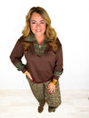 Juniper Plaid Pullover- Chocolate