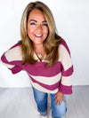 Snuggle Up Striped Sweater