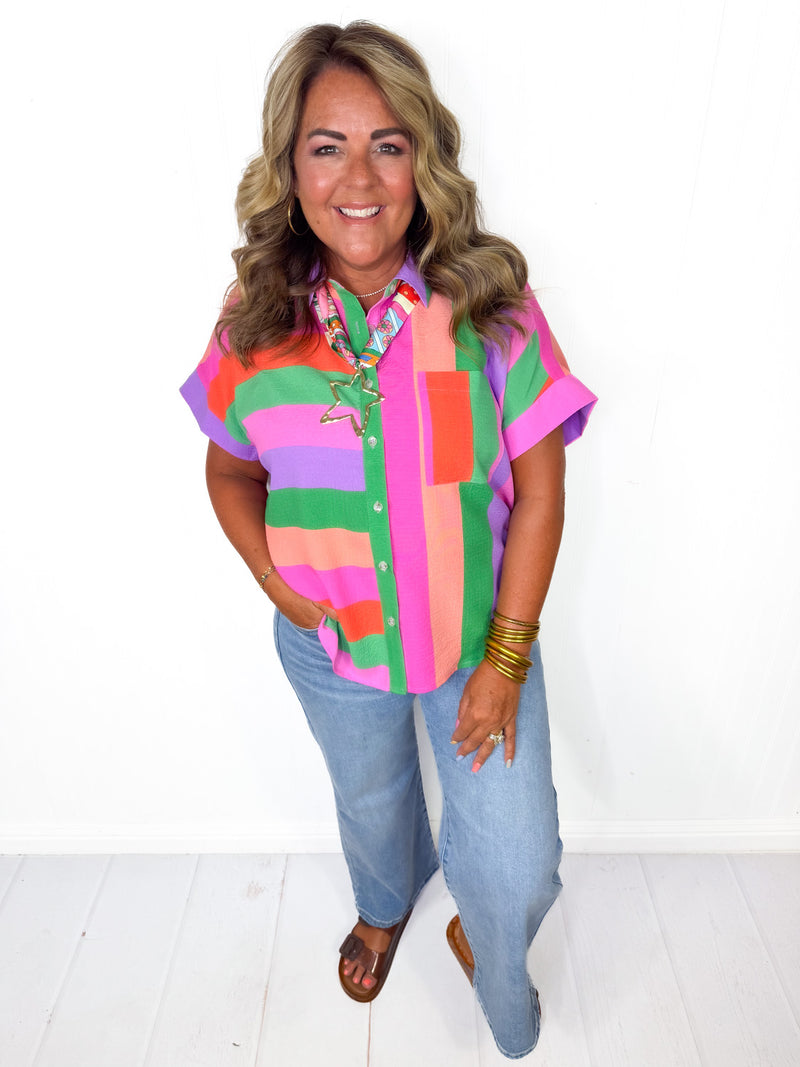 Color Me Cute Button Down