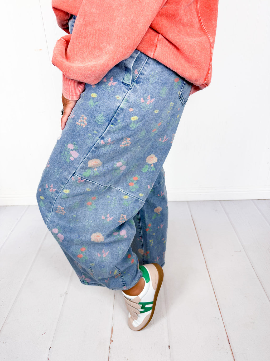 Flower Child Barrel Jeans
