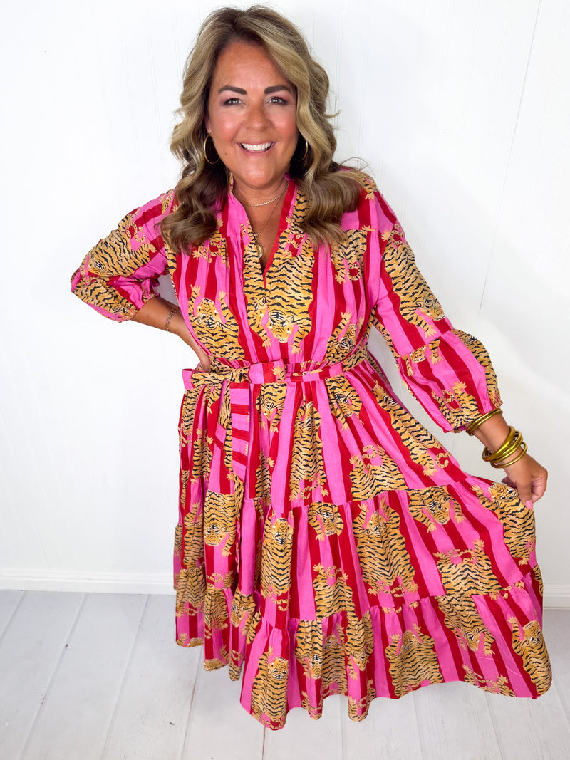 Roaring Tiger Midi Dress