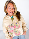 Patchwork Petals Hoodie Pullover