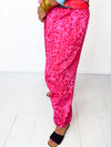 Leopard Love Cargo Joggers- Pink