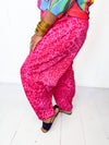 Leopard Love Cargo Joggers- Pink
