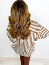 Cocoa Craze Striped Button Down