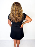 Queen of Sparkles- Black Rainbow Tiger Head Knit Sweater Dress