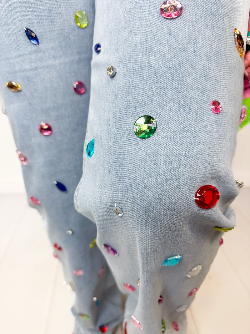 Jewels and Gems High Rise Jeans