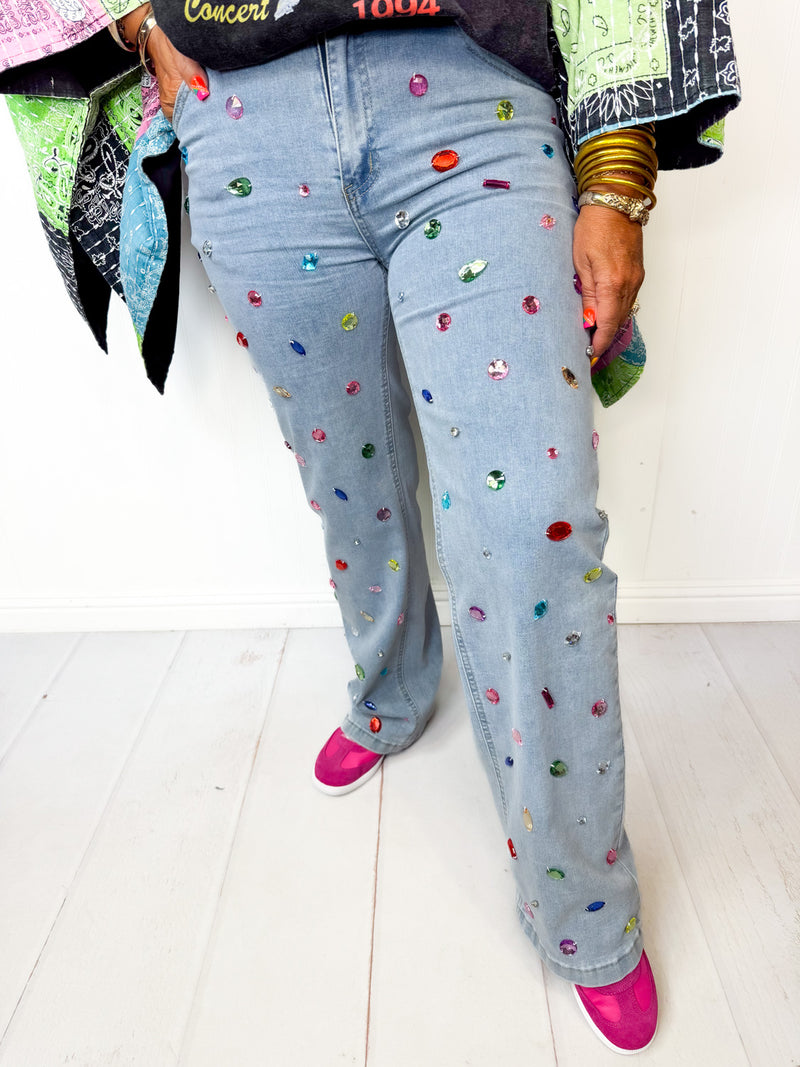 Jewels and Gems High Rise Jeans