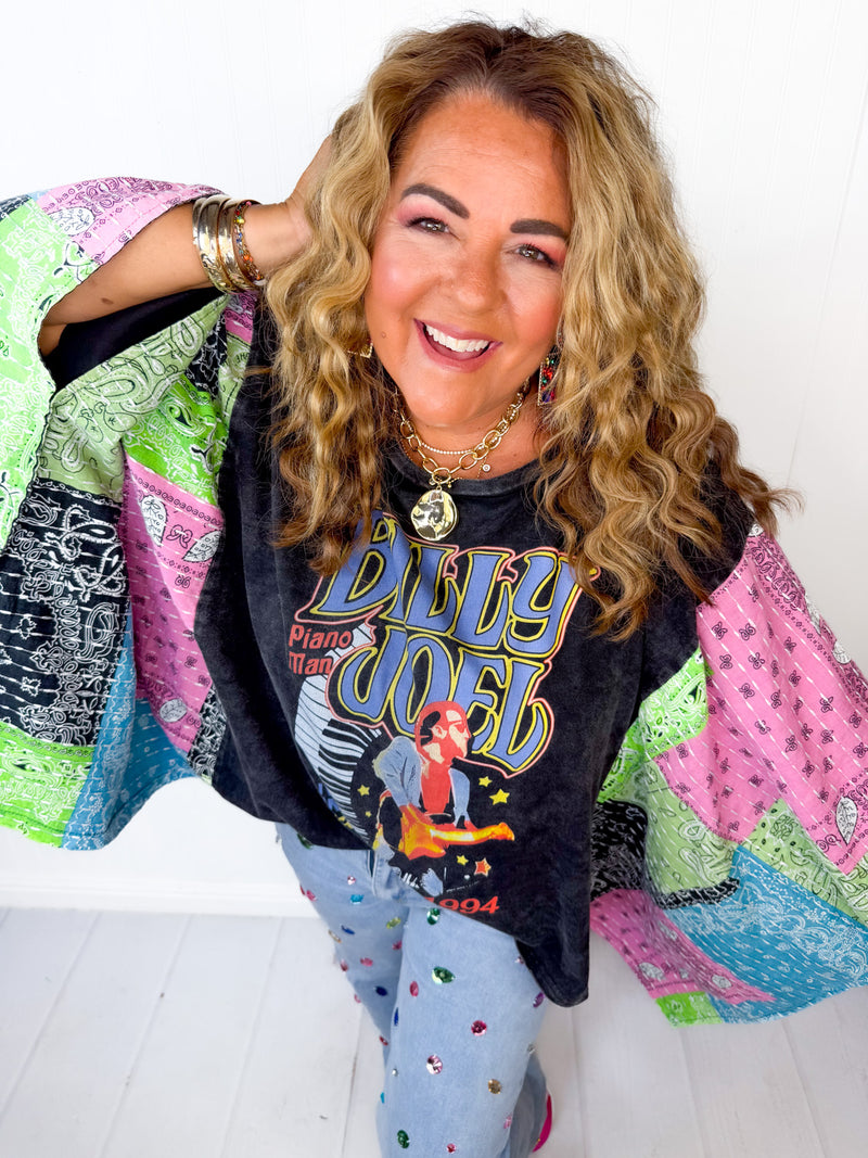 Piano Man 1994 Poncho Sleeve Top