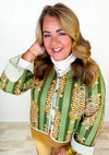Talking Tigers Quilted Jacket- Green
