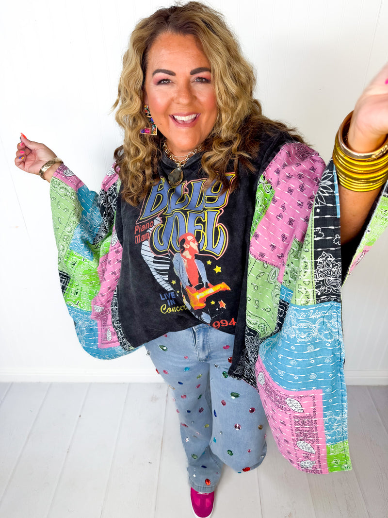 Piano Man 1994 Poncho Sleeve Top