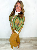 Talking Tigers Quilted Jacket- Green