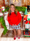 Holiday Cheer Plaid Skort- White