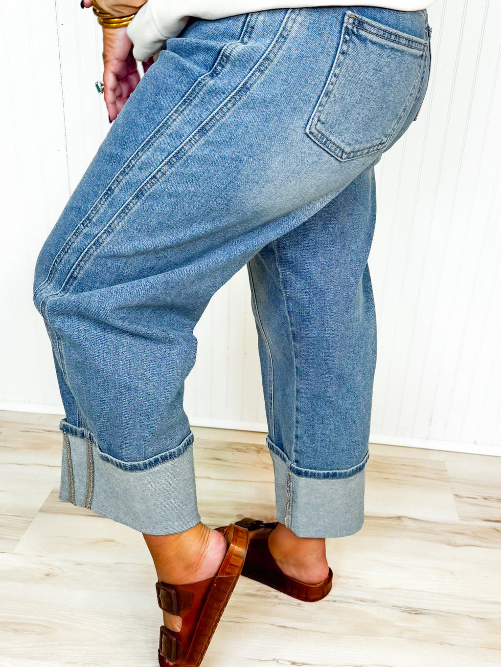 JBD- Hazel High Rise Cuffed Barrel Jeans
