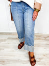 JBD- Hazel High Rise Cuffed Barrel Jeans