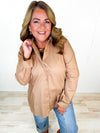 Adrienne- Marley Button Down- Mocha