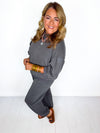 Cloud Nine Pants Set- Charcoal