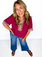 Leopard and Lattes Top