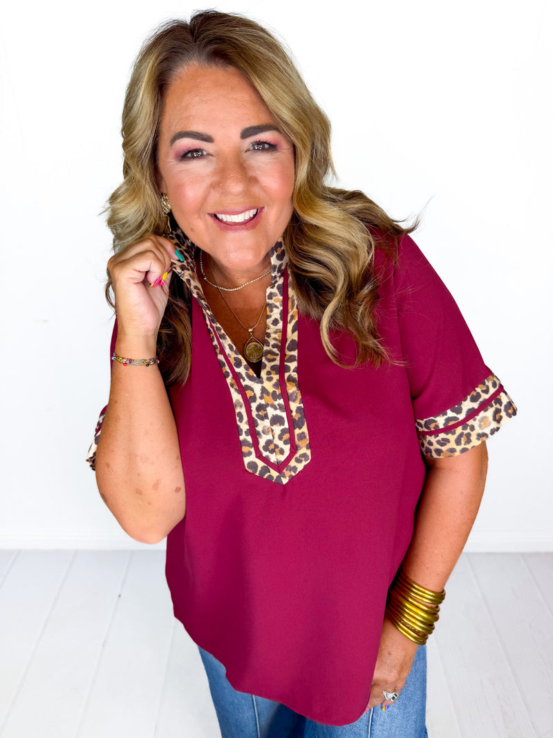 Leopard and Lattes Top