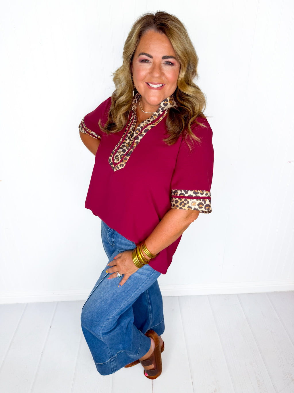 Leopard and Lattes Top