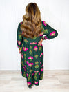 Pink Petals Midi Dress