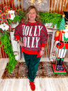 Holly Jolly Christmas Plaid Pullover