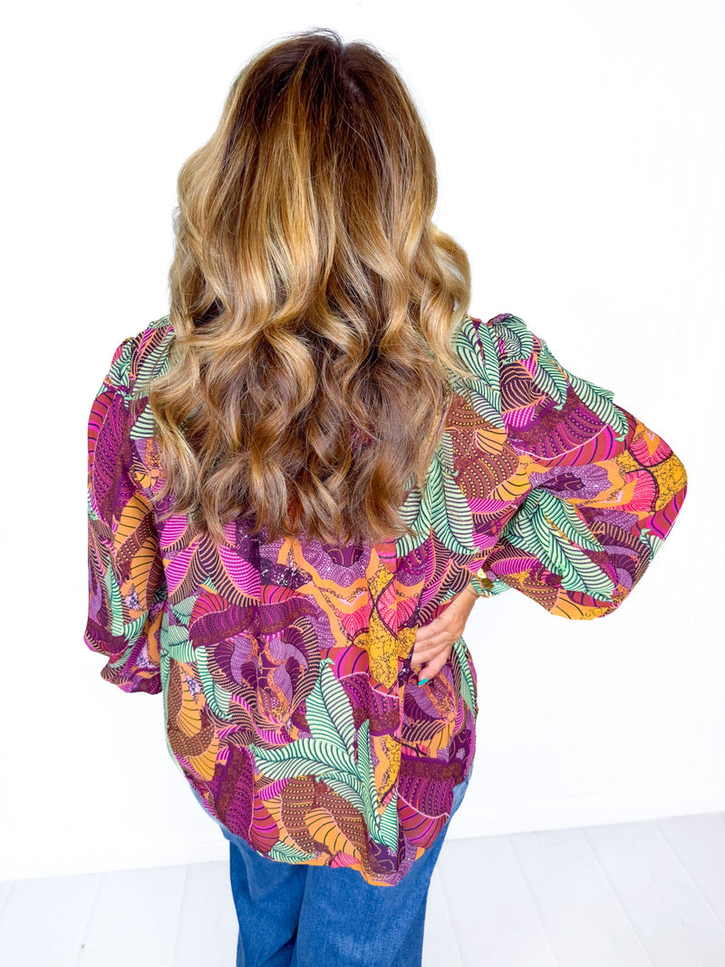 Harvest Hues Button Down Top