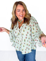 Mary Square- Monroe Top- Cottage Stripes