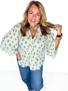 Mary Square- Monroe Top- Cottage Stripes