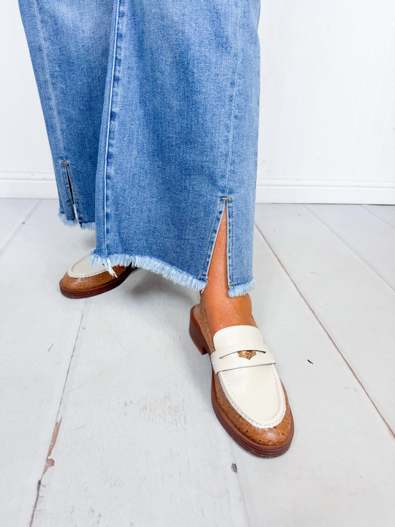 Risen- Julia Mid Rise Front Slit Jeans