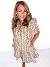 Mary Square- Adelyn Dress- Honeyvines Coral