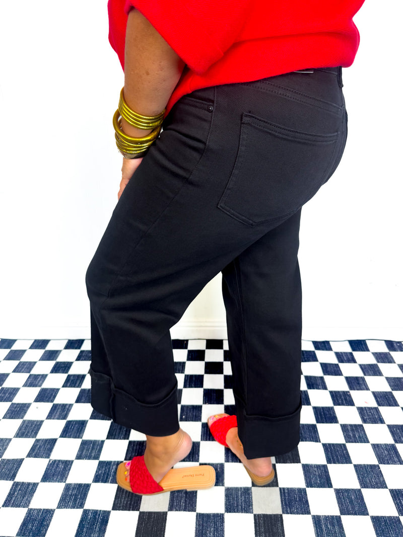 Blackout Blitz Wide Cuffed Jeans