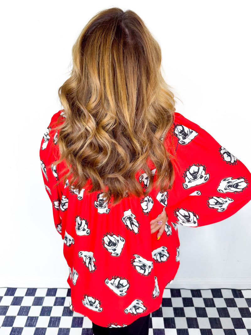 Adrienne- Morgan Bulldog Top